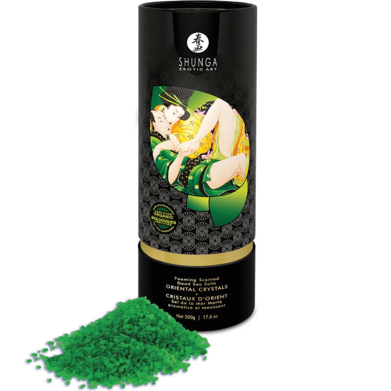 Shunga Badesalz Lotusblüten – Totes-Meer-Salz mit samtigem Schaum, 500 g