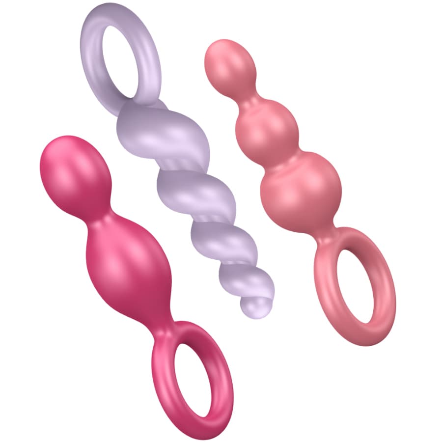 Satisfyer Analplug-Set – 3 Silikon-Plugs in drei Größen, mehrfarbig