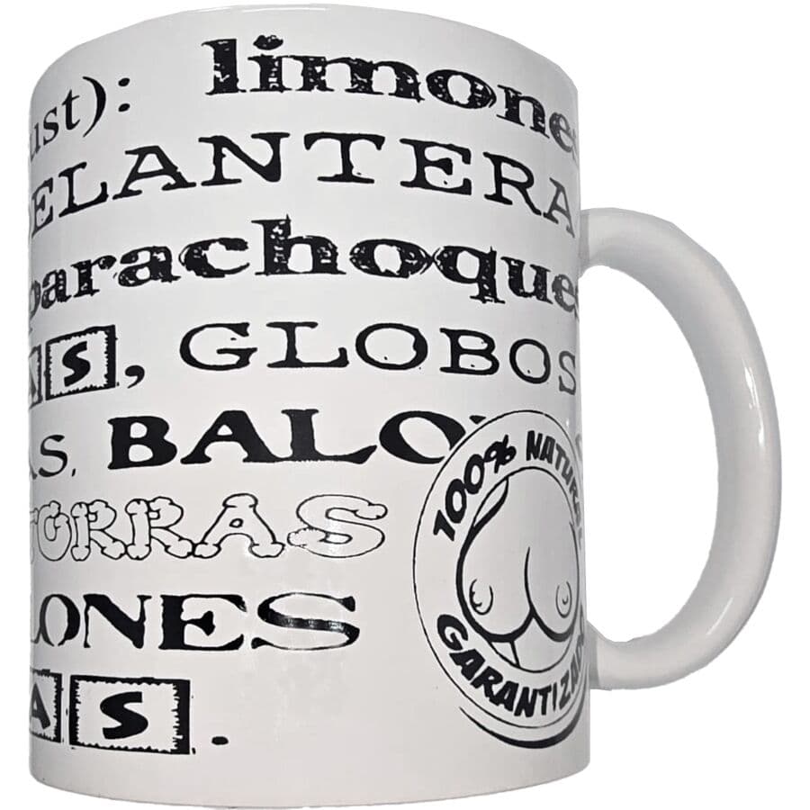 Diablo Picante Titten-Synonyme-Tasse – Weißer Keramikbecher 370 ml