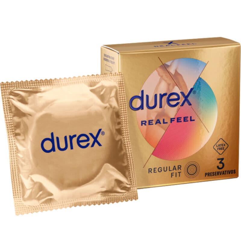 Durex Real Feel – latexfreie Kondome für natürliches Gefühl – 3 Stück, Ansicht 3