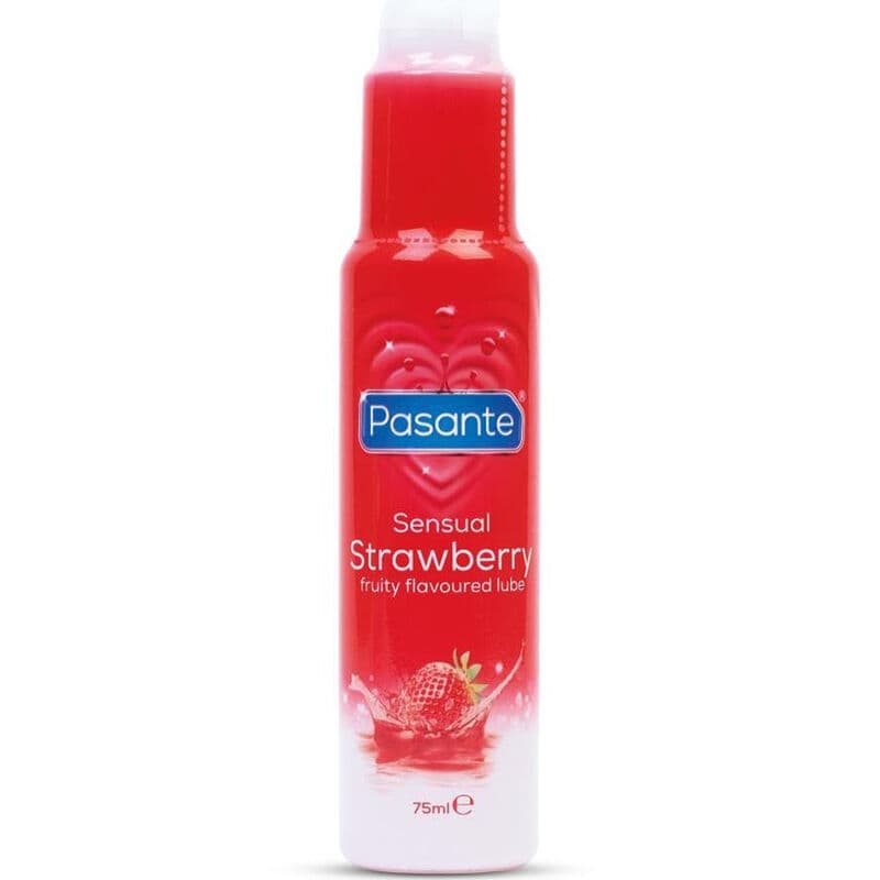 Pasante Gleitgel Erdbeere – aromatisiertes Gleitgel auf Wasserbasis, 75 ml