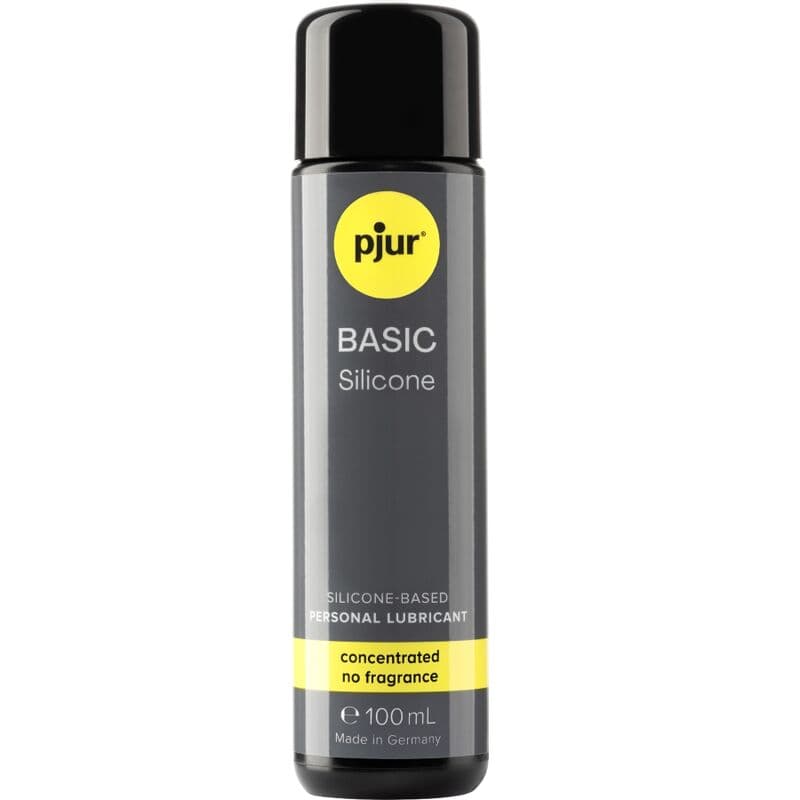 Pjur Basic Silicone Gleitmittel, 100-ml-Größe im Größenvergleich