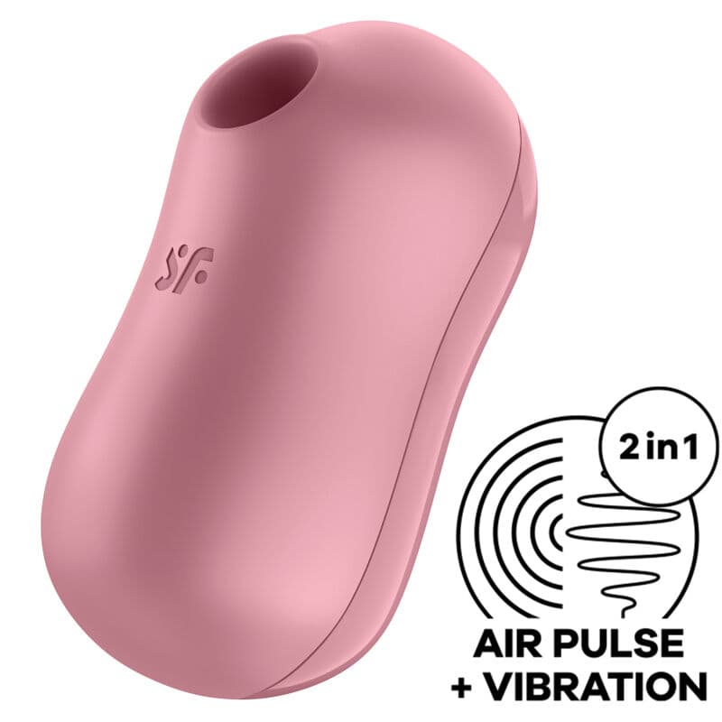 Satisfyer Cotton Candy Klitoris-Stimulator aus Silikon und ABS mit Bedienknöpfen und ABS-Element in der Nahaufnahme