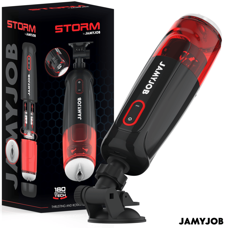 Jamyjob Storm – automatischer Masturbator mit Rotation und Druckwellen