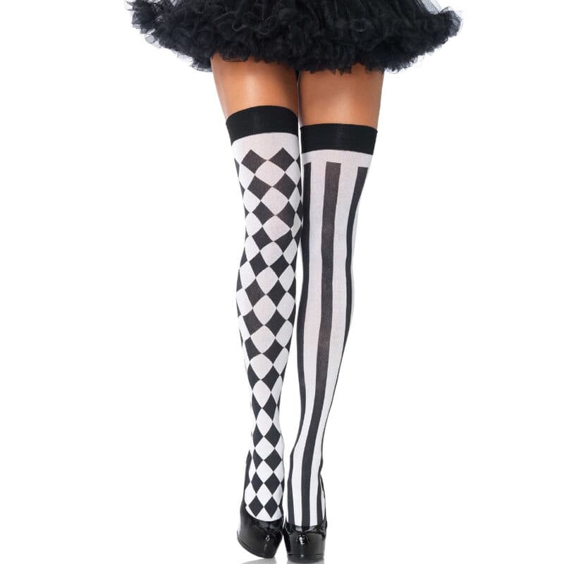 Leg Avenue Arlequin – Overknee-Socken mit Harlekin-Muster