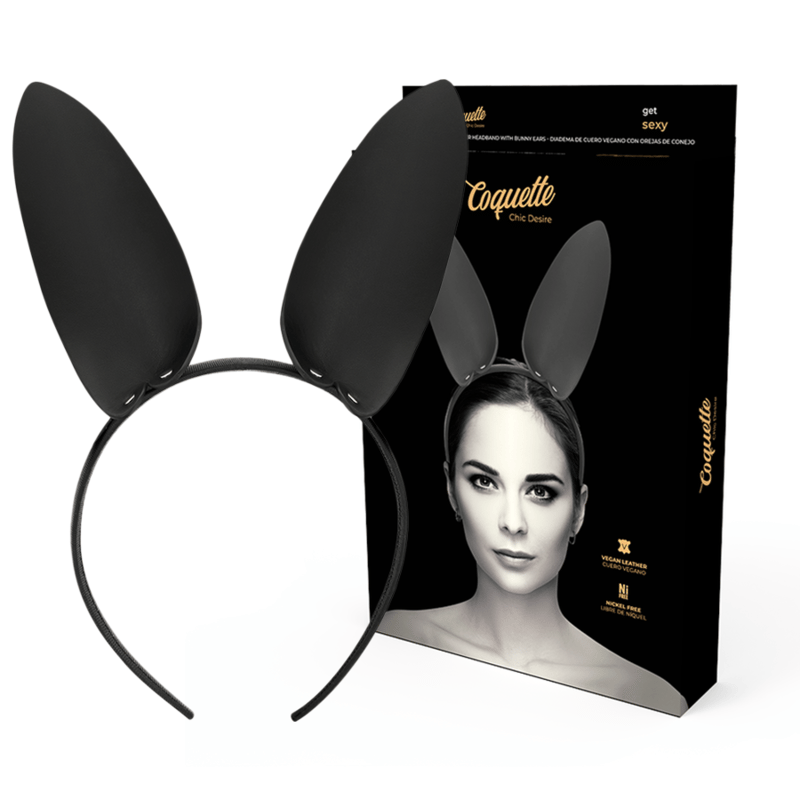 Coquette Chic Desire – Stirnband mit Hasenohren aus veganem Leder