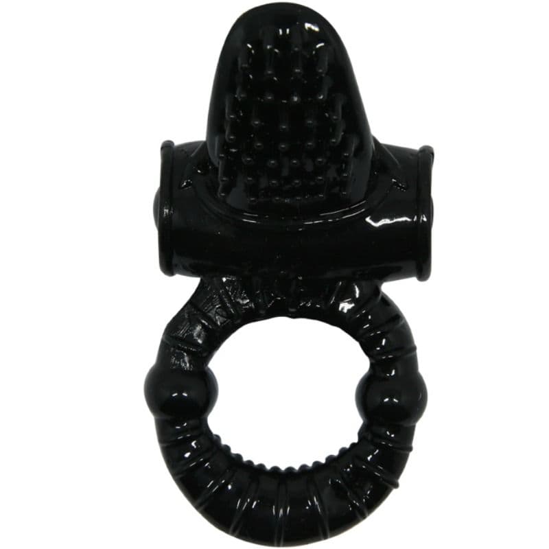 Baile Sweet Ring – Vibrationsring mit texturiertem Kaninchen, Schwarz