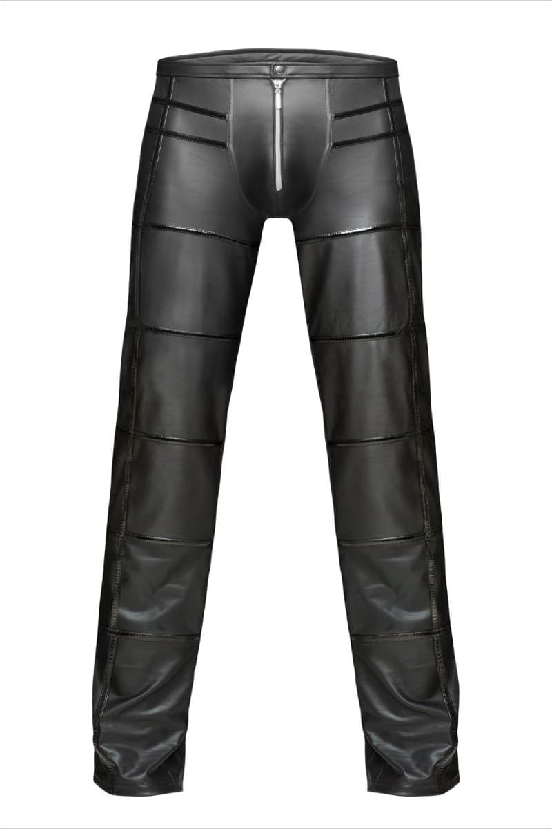 Noir Handmade H021 – Fetisch-Hose, mit Lack-Streifen, für Herren
