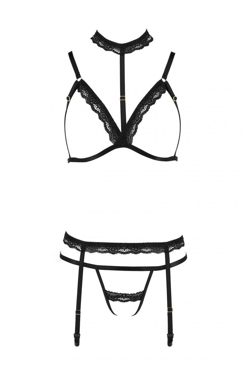 Passion Devil Collection Dessous-Set – mit elastischen Gummibändern (schwarz 2)
