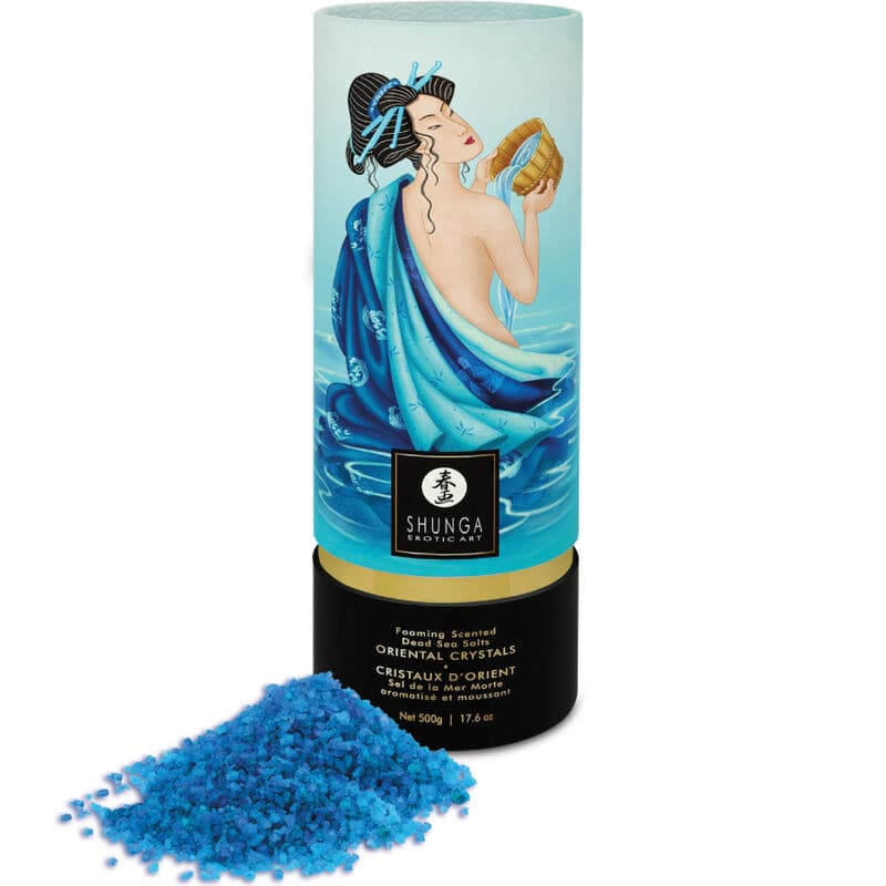 Shunga Badesalz Ozean der Versuchung – Totes-Meer-Salz mit samtigem Schaum, 500 g