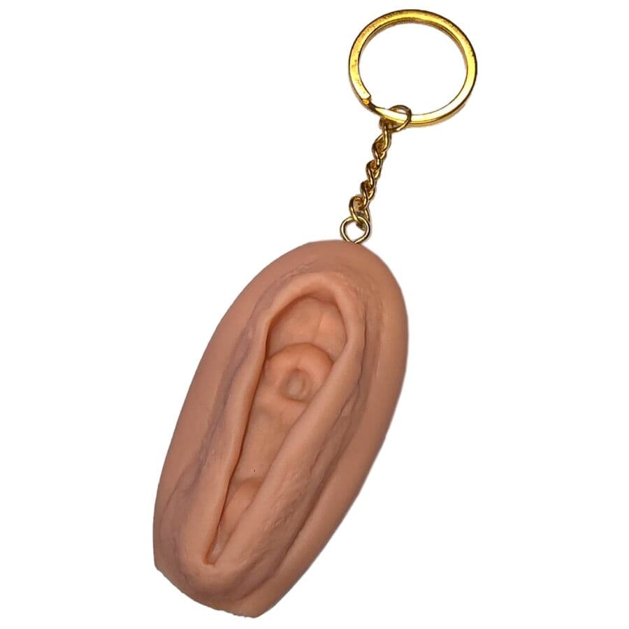 Diablo Picante – Schlüsselanhänger in Vaginaform, Hellton