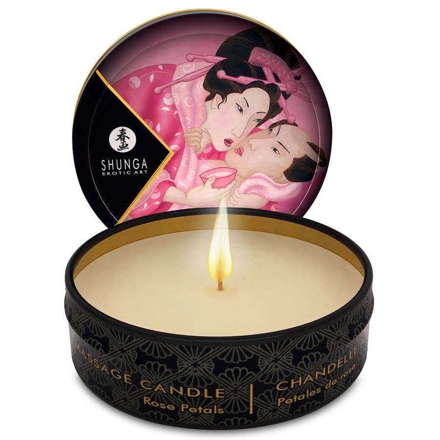 Shunga Mini Caress by Candlelight – Massagekerzen-Display, 24 Einheiten