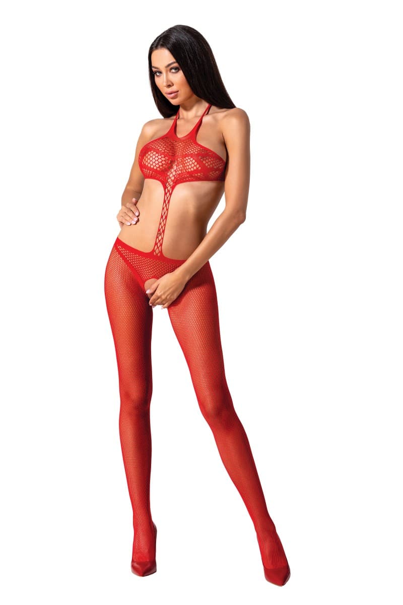 Passion BS080 – Ouvert-Bodystocking aus Netzstoff
