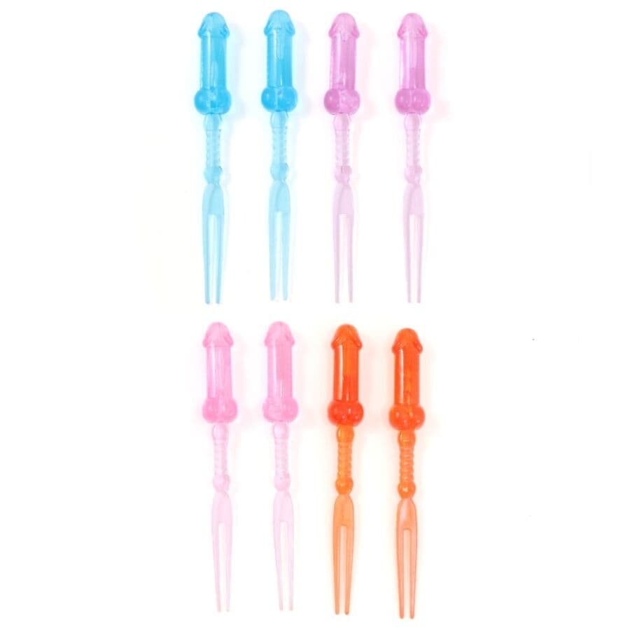 Diverty Sex Diablo Picante – Bunte Party-Foodpicks in Penisform, 8 Stück