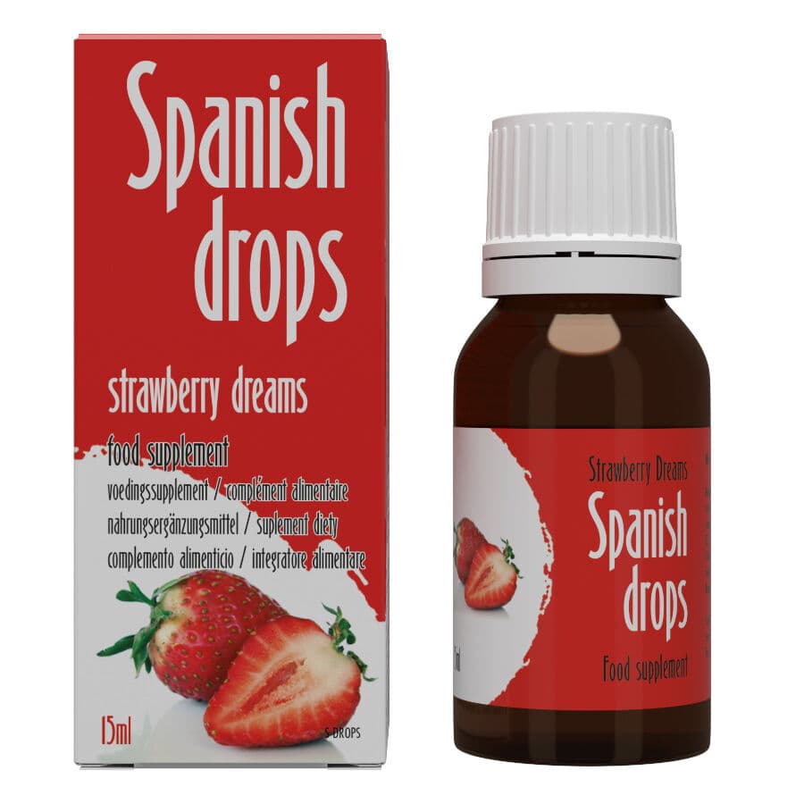 Cobeco Spanish Drops Strawberry Dreams – Stimulierende Tropfen mit L-Arginin und Vitamin C