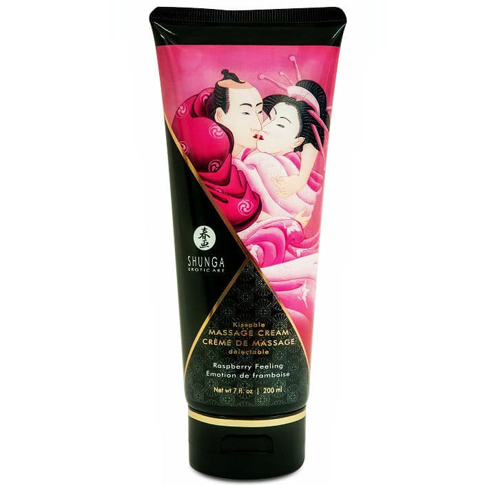 Shunga Massagecreme Himbeere – Sinnliche Massagecreme, 200 ml