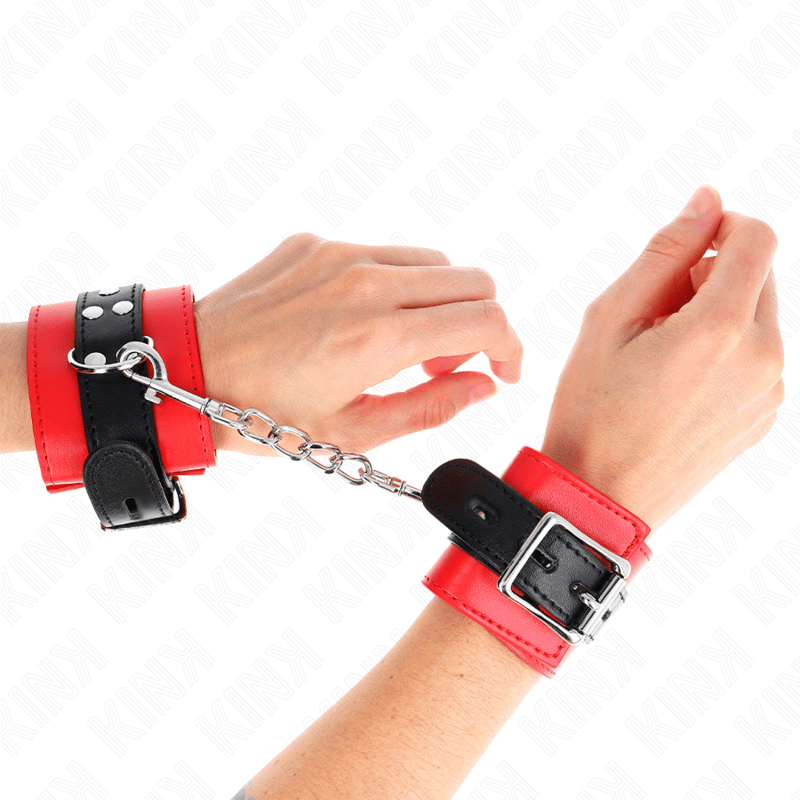 Kink Handgelenkfesseln mit Kontrastriemen – verstellbar 17–28 cm