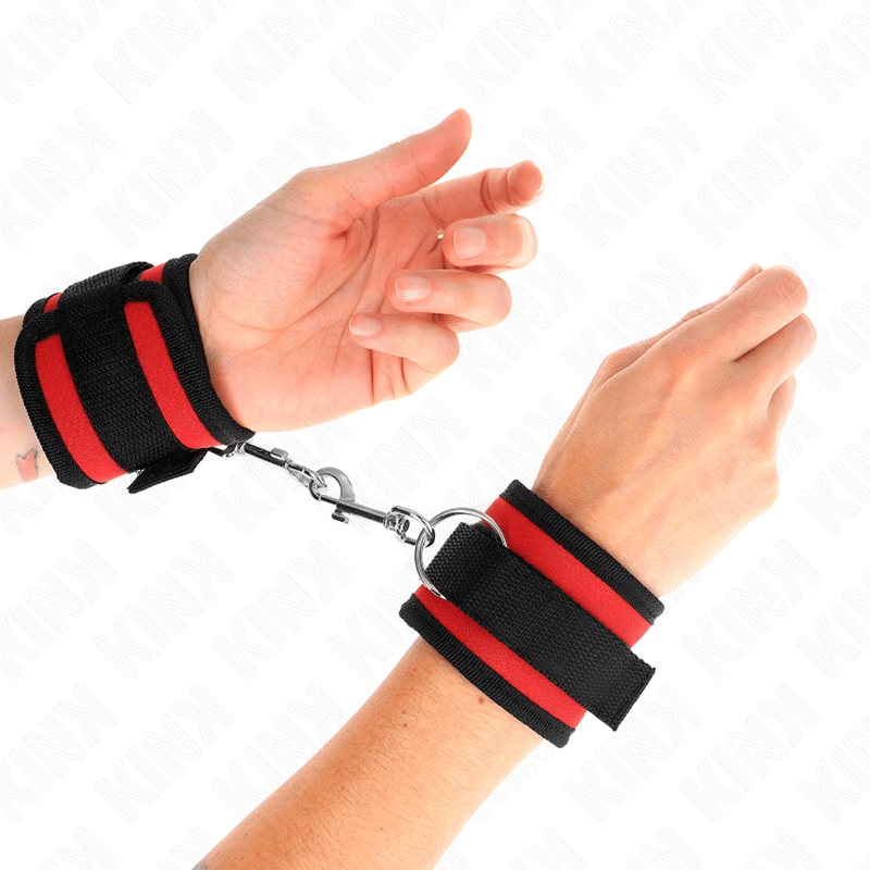 Kink Bind Modell 2 – Handgelenkfesseln, Rot , mit Klettverschluss