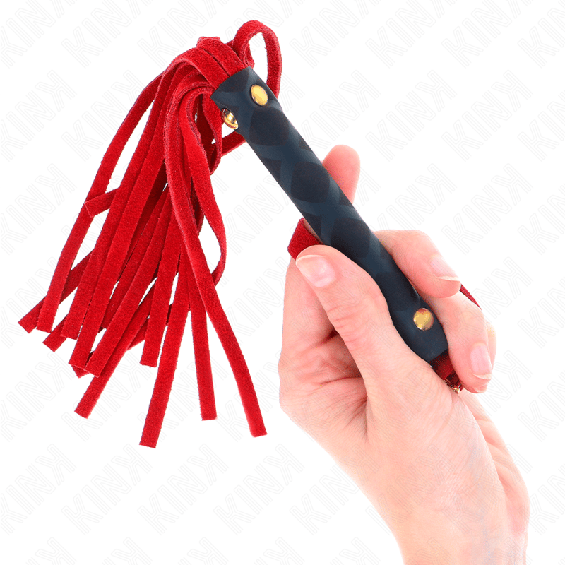 Kink – Mini-Peitsche aus Wildleder, 30 cm