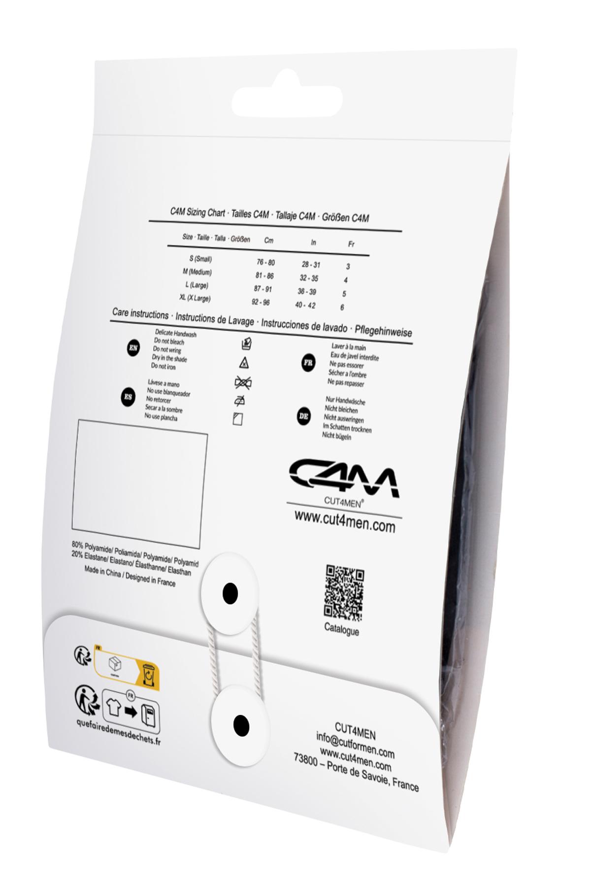 Cut4Men Micro-Slip aus Mikrofaser, Farbvariante Türkis, Detailansicht des gummierten Logos