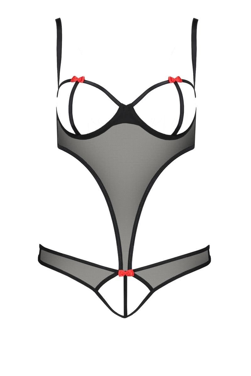 Passion Devil Collection Body – mit Bügel-Cups und Hakenverschluss (schwarz 2)
