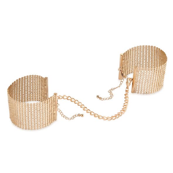 Bijoux Indiscrets Désir Métallique – Handschellen aus Metallgewebe – Gold, Ansicht 5