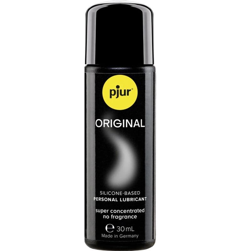Pjur Original Silikon-Gleitgel, Größenvergleich verschiedener Flaschengrößen