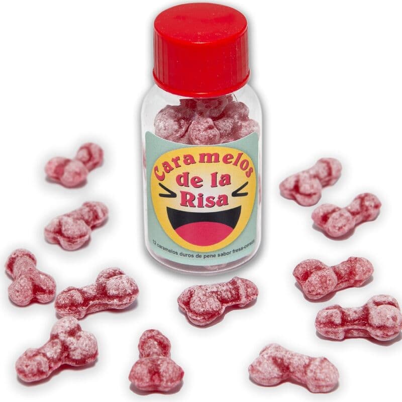 Diablo Picante Lachbonbons – Penisform, Erdbeere und Kirsche, 12 Stück