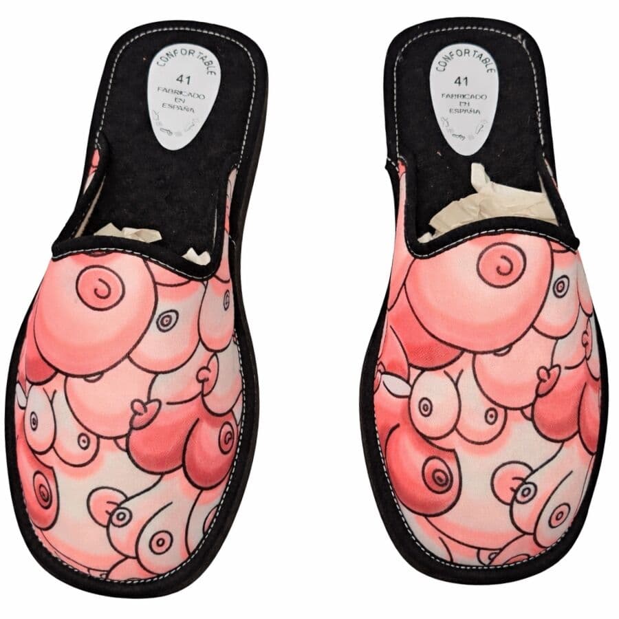 Diablo Picante Hausschuhe Titten-Design Größe 42-44