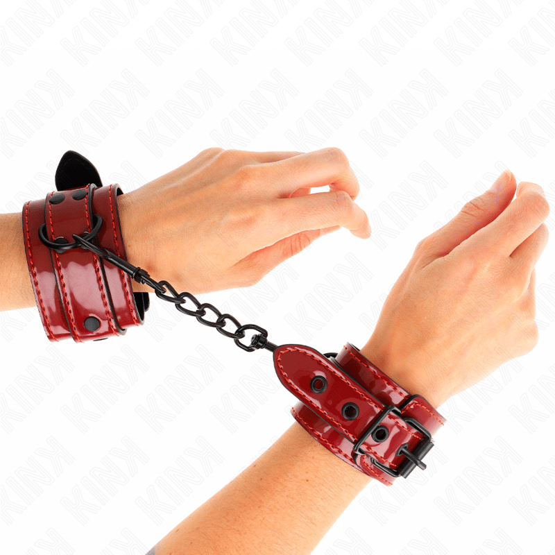 Kink Handgelenkmanschetten Dunkelrot – 23 x 5 cm