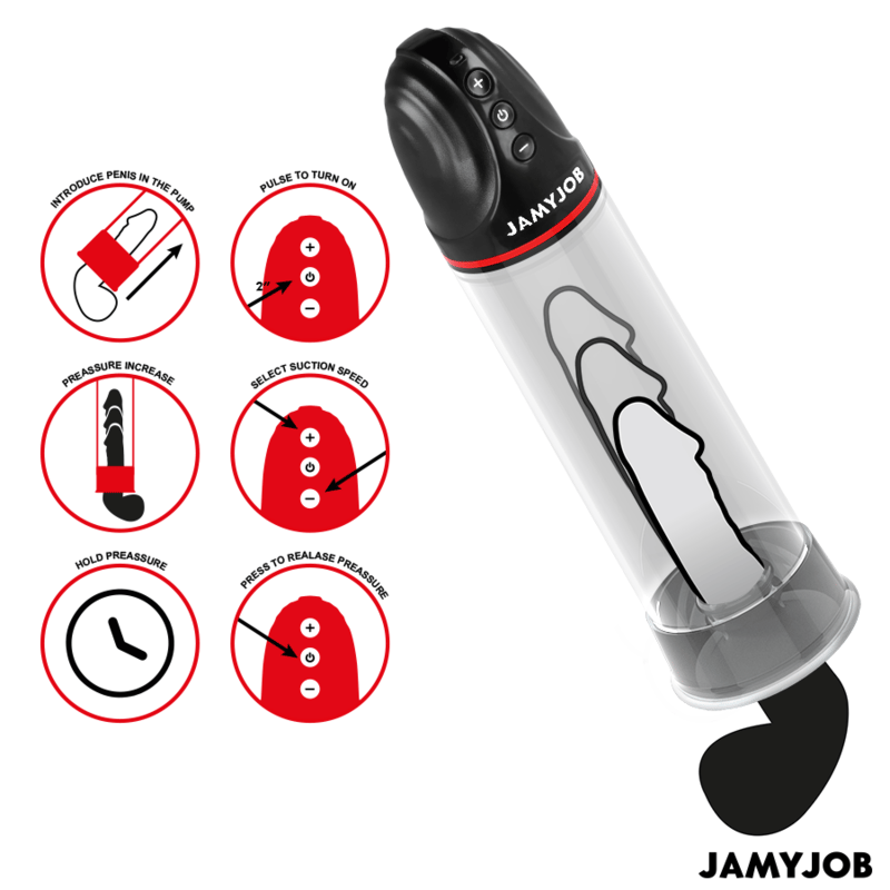 JamyJob Xpand – Automatische Penispumpe mit 3 Saugstufen