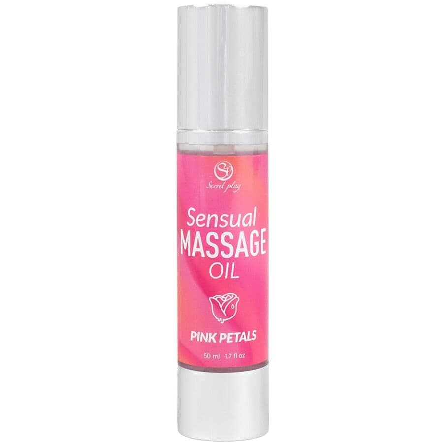 Secretplay Pink Petals-Massageöl – Airless-Flasche mit Dosierspender