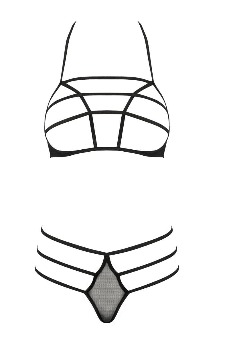 Passion Devil Collection – Dessous-Set aus Netzstoff