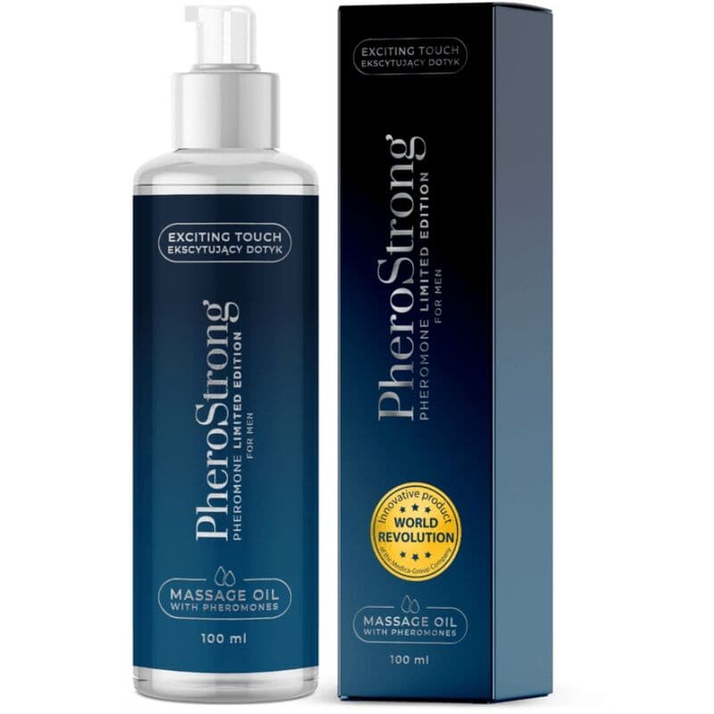 PheroStrong Massageöl Limited Edition für Männer – Parfümiertes Körperöl