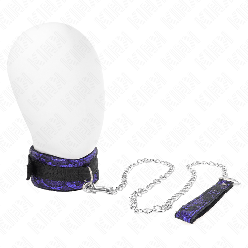 KINK Samtspitzen-Halsband mit Leine – Halsband mit Leine