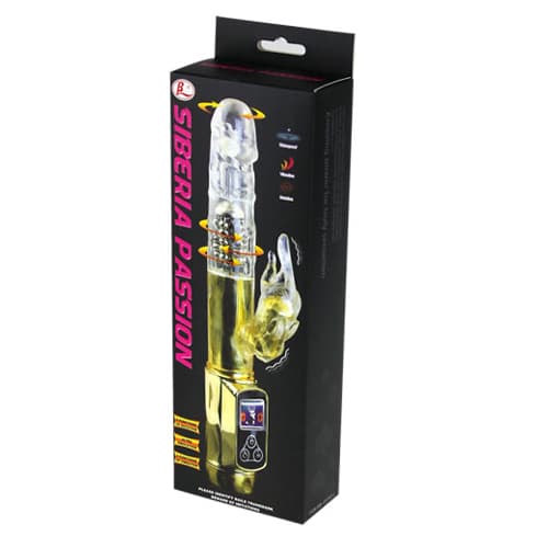 Baile Rabbit Siberia Passion Gold – Rotierender Vibrator mit LED-Panel