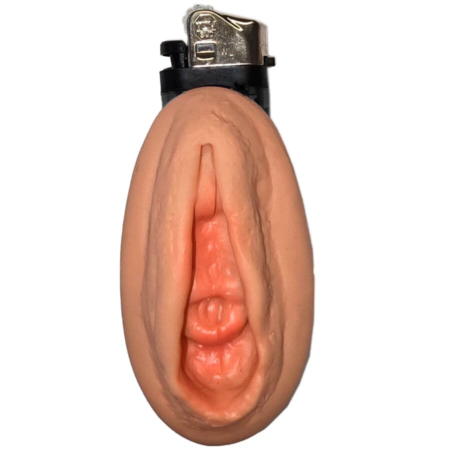 Diablo Picante Vagina-Feuerzeug naturfarben – Nachfüllbares Scherz-Feuerzeug