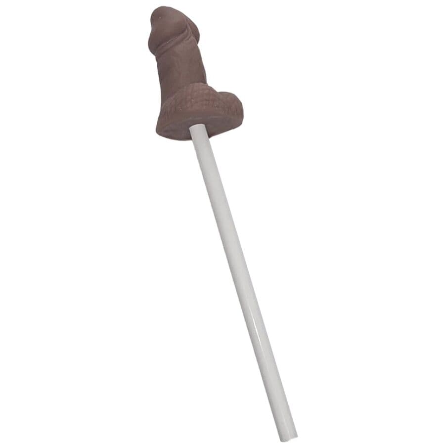 Diverty Sex Diablo Picante – Anti-Stress-Stift in Penisform, dunkler Hautton