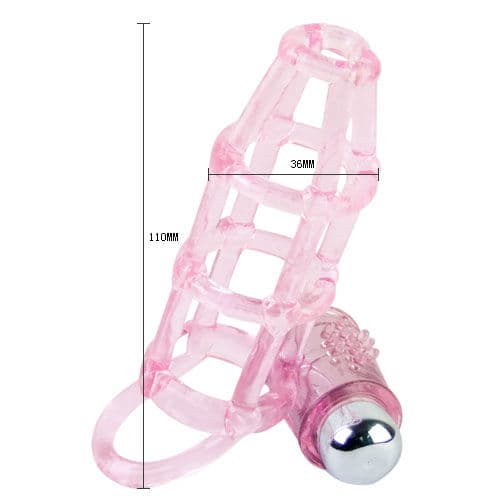 Baile Sweet Silikonhülle mit Ring – Penishülle mit Klitorisstimulator, 10 Rhythmen