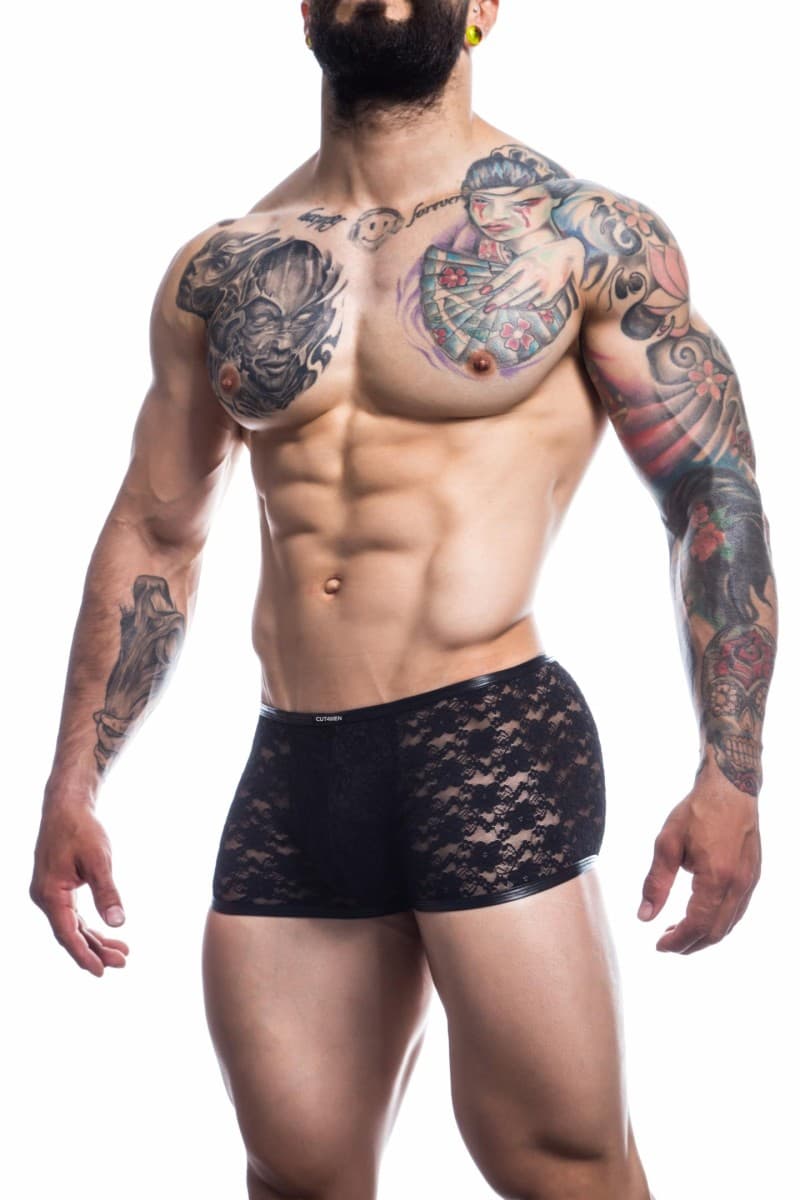 Cut4Men – Boxershorts (Trunk) aus Spitze, Schwarz