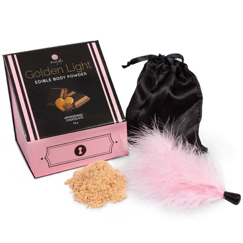 SecretPlay Golden Light Kit Schokolade – Esspulver mit Federkitzler