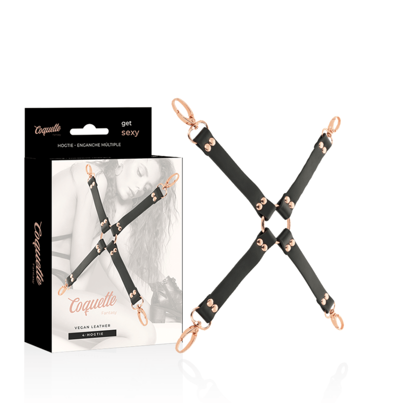 Coquette Chic Desire Fantasy – Hogtie-Verbindungsriemen aus veganem Leder