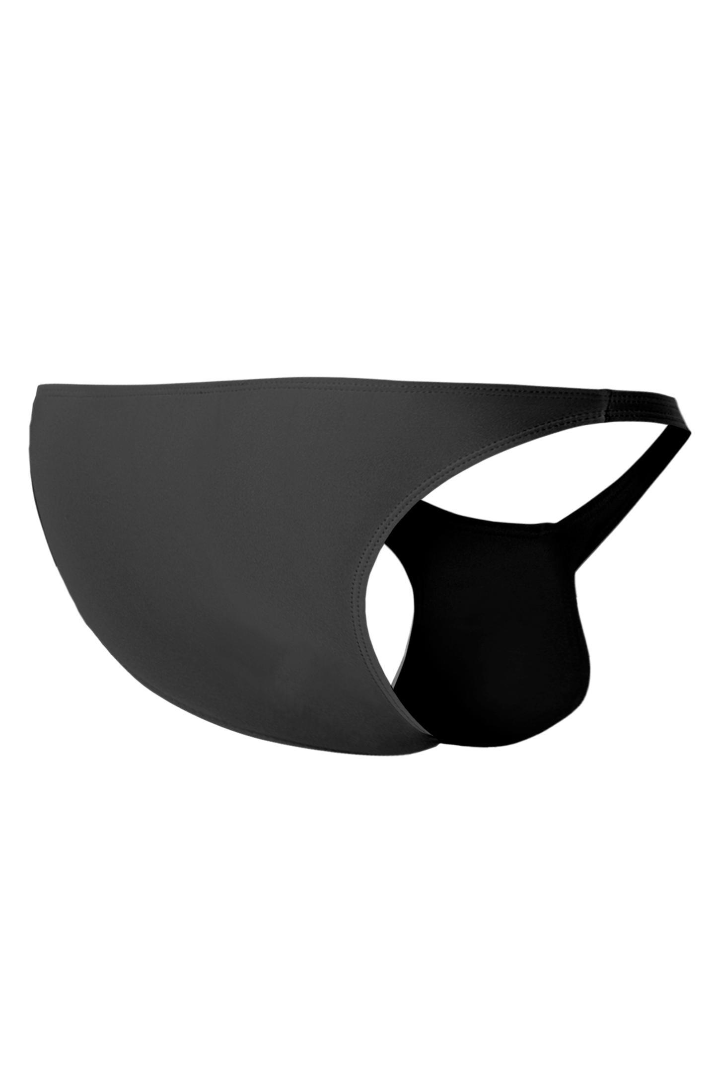 Cut4Men Low-Rise-Slip mit Bulge-Effekt, Farbvariante Schwarz, Gesamtansicht von vorne