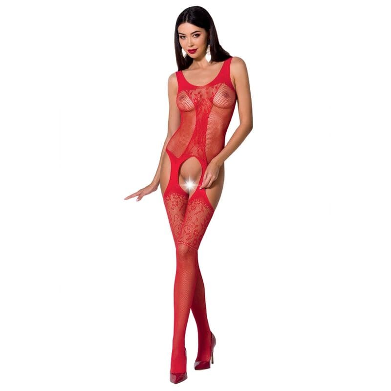 Passion BS072 – Bodystocking aus Netz mit Schrittöffnung