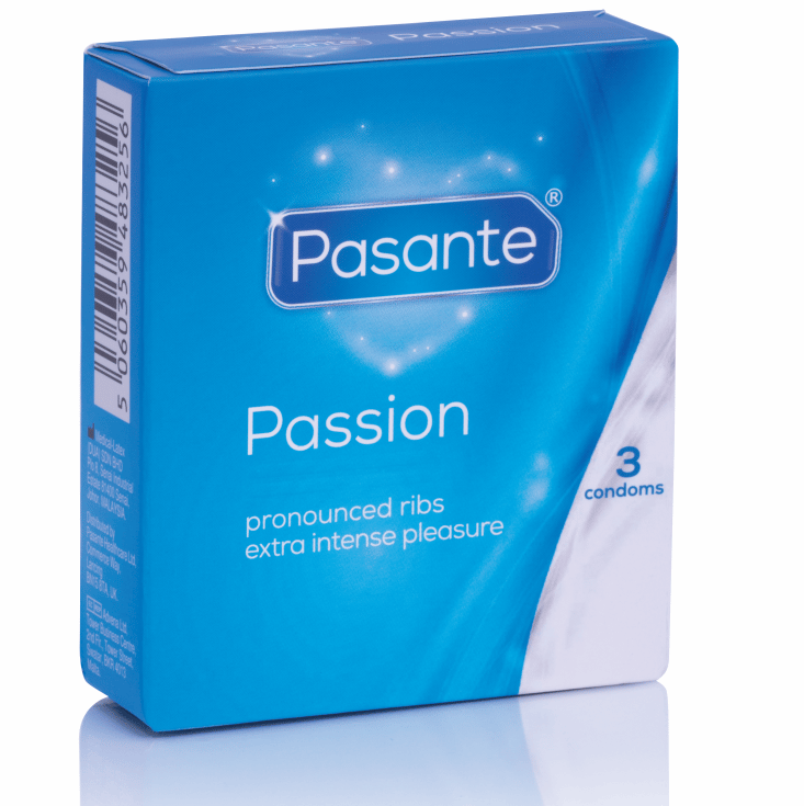 Pasante Ribbed Passion – Kondome mit Rippen und Punkten