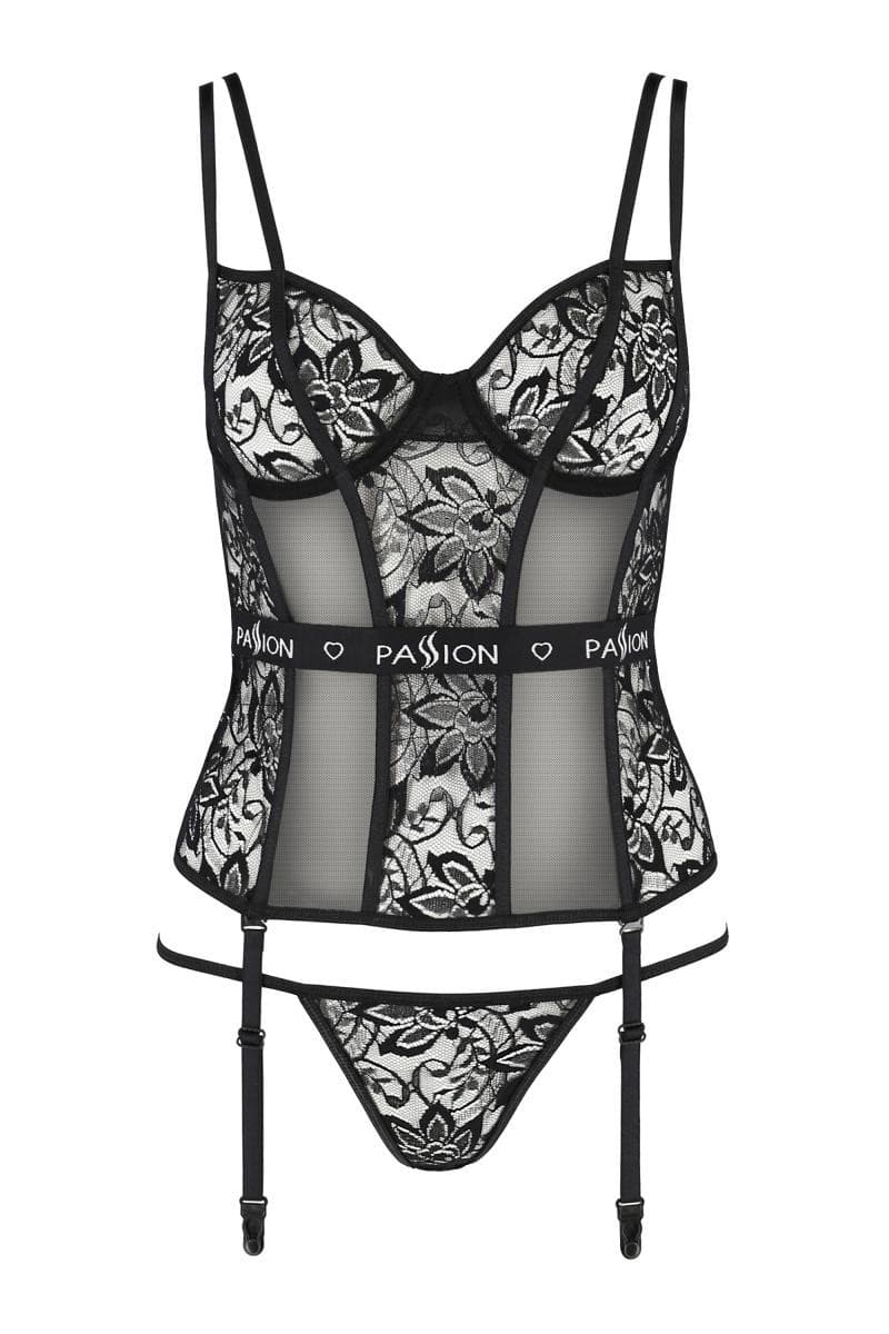 Passion Devil Collection Corsage – mit Bügel-Cups und Hakenverschluss