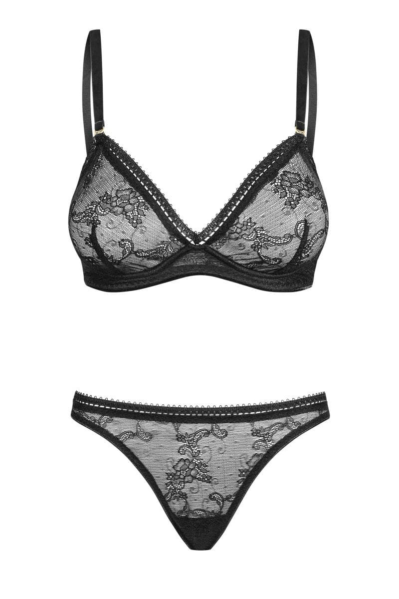 Petite Noir 030418 – Set aus Bügel-BH und String aus Spitze