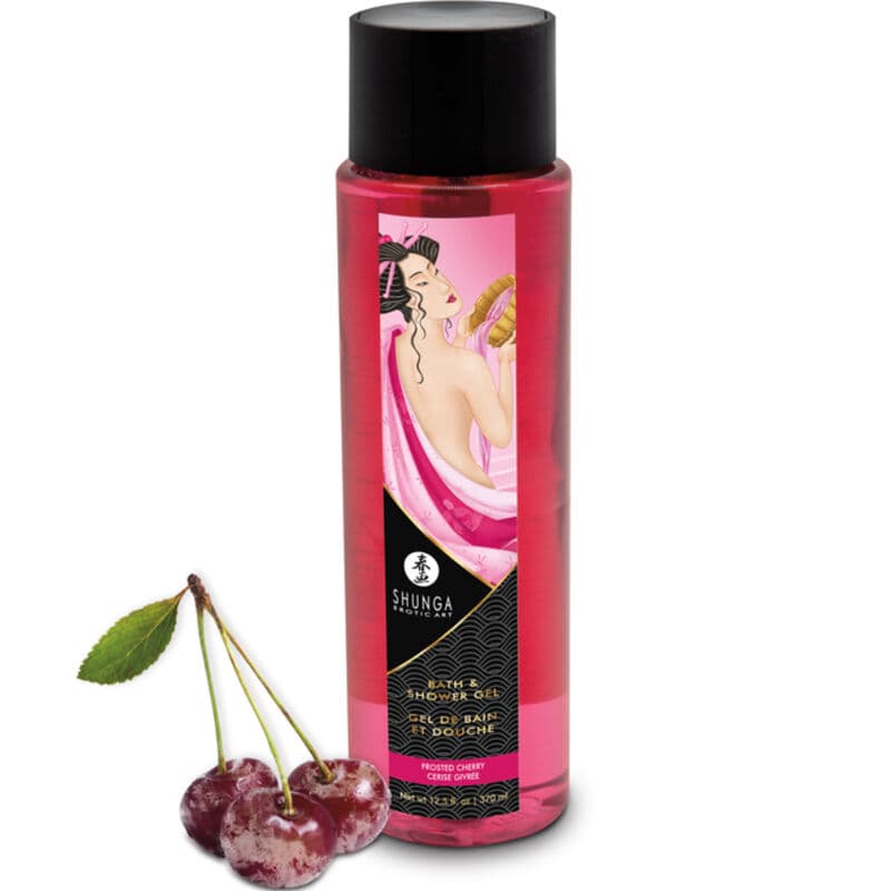 Shunga Bade & Duschgel Frosted Cherry – Veganes Schaumgel, 370 ml