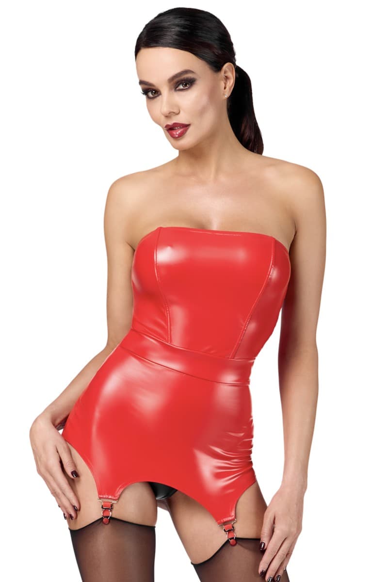 Noir Handmade Bombshell Fierce – Corsagen-Kleid mit Strapsen