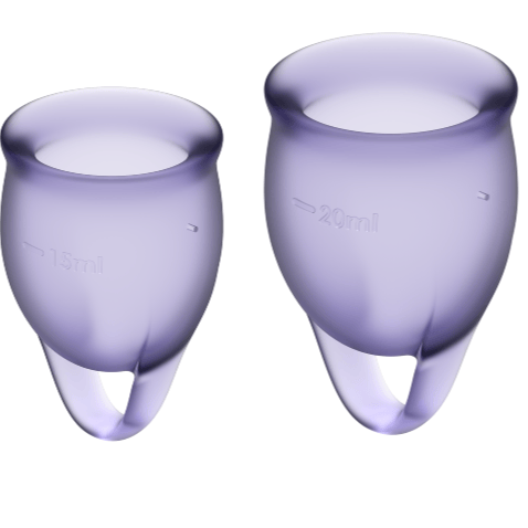 Verpackung des Satisfyer Feel Confident Menstruationstassen-Sets